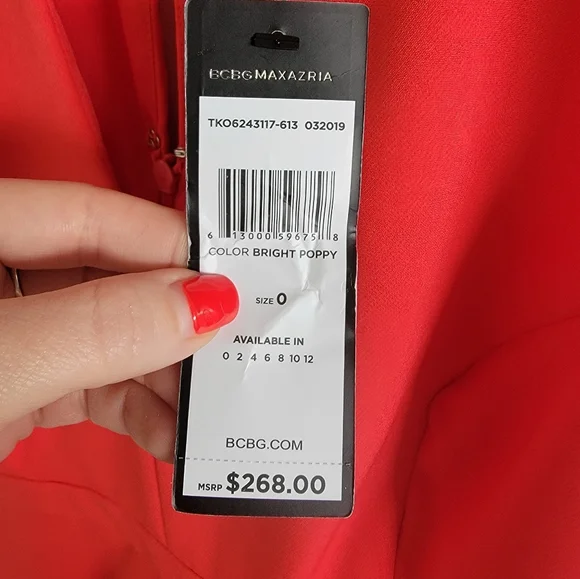 NWT BCBGMaxAzria mini dress, size 0 - Picture 5 of 16